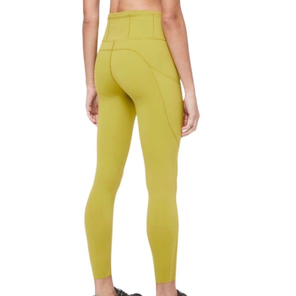 Lululemon Fast Free Tight II 25" Nulux Golden Lime Size 6